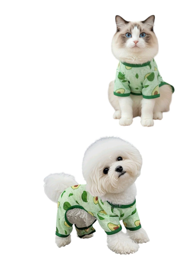 ايه ام ملابس صيفية للحيوانات الأليفة، سترة رقيقة قابلة للتنفس للكلاب ذات الأرجل الأربعة، مضادة لتساقط الشعر، ملابس جرو تيدي بيشون بوميرانيان - Image 1