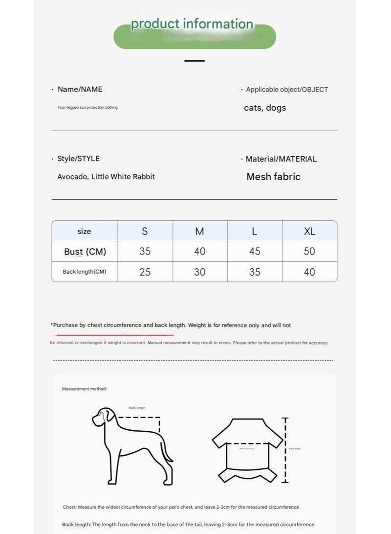 ايه ام ملابس صيفية للحيوانات الأليفة، سترة رقيقة قابلة للتنفس للكلاب ذات الأرجل الأربعة، مضادة لتساقط الشعر، ملابس جرو تيدي بيشون بوميرانيان - Image 3