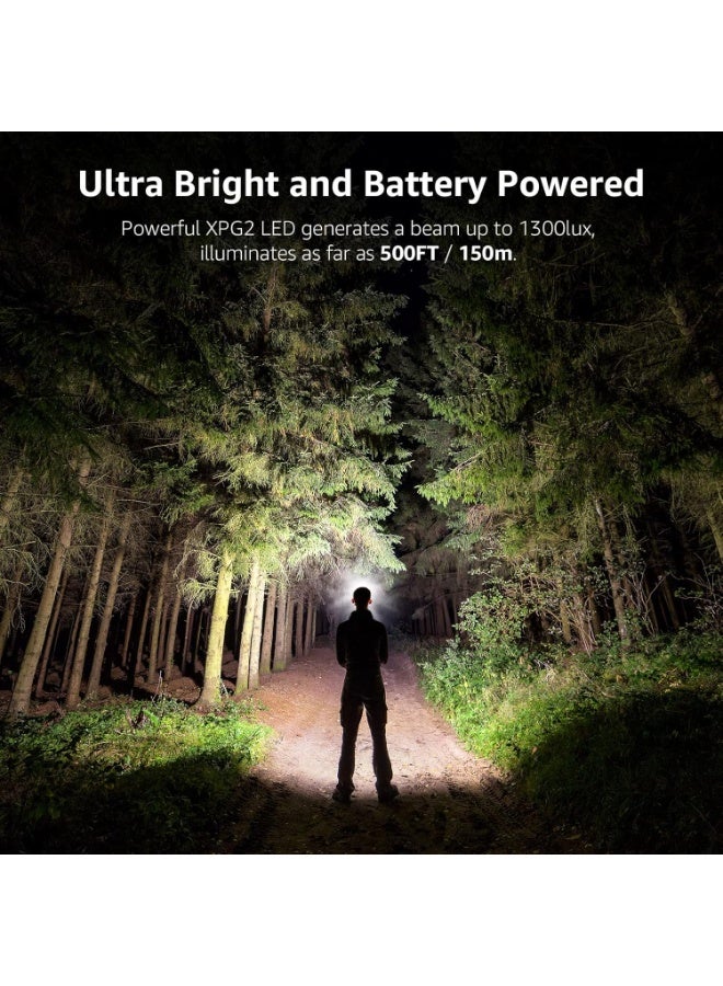 Lepro HeadLamp, 2 Pack Super Bright LED Head lamp with 6 Lighting Modes, Waterproof, Battery Powered LED Lightweight Headlight for Cycling Running Camping for Kids Adults - Image 5