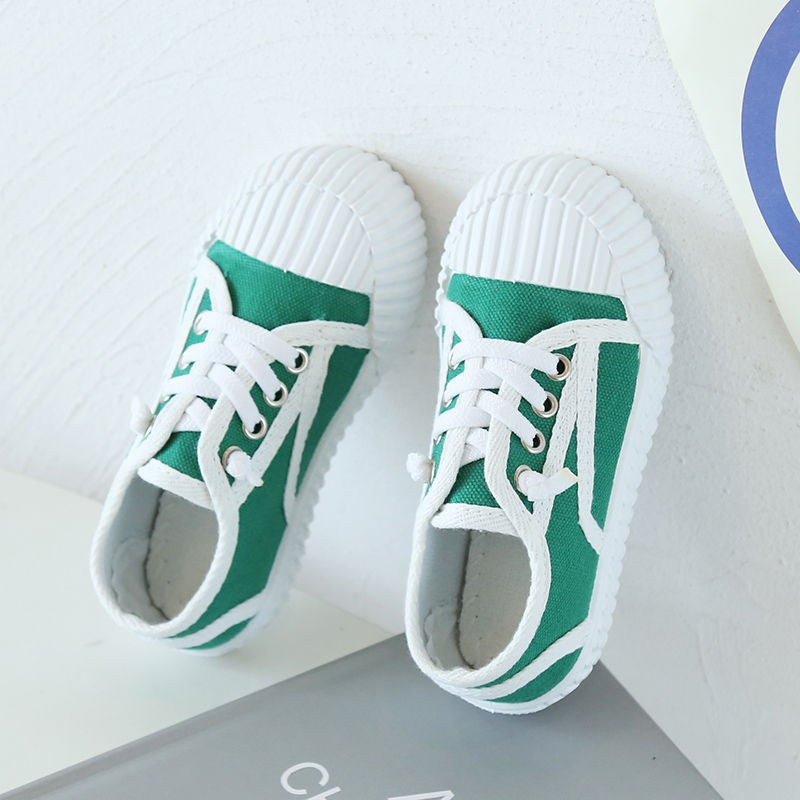 Children'S Day Performance White Shoes For Boys And Girls, Canvas Shoes For Kindergarten Campus, White Sneakers, Breathable Dance Shoes - Image 1