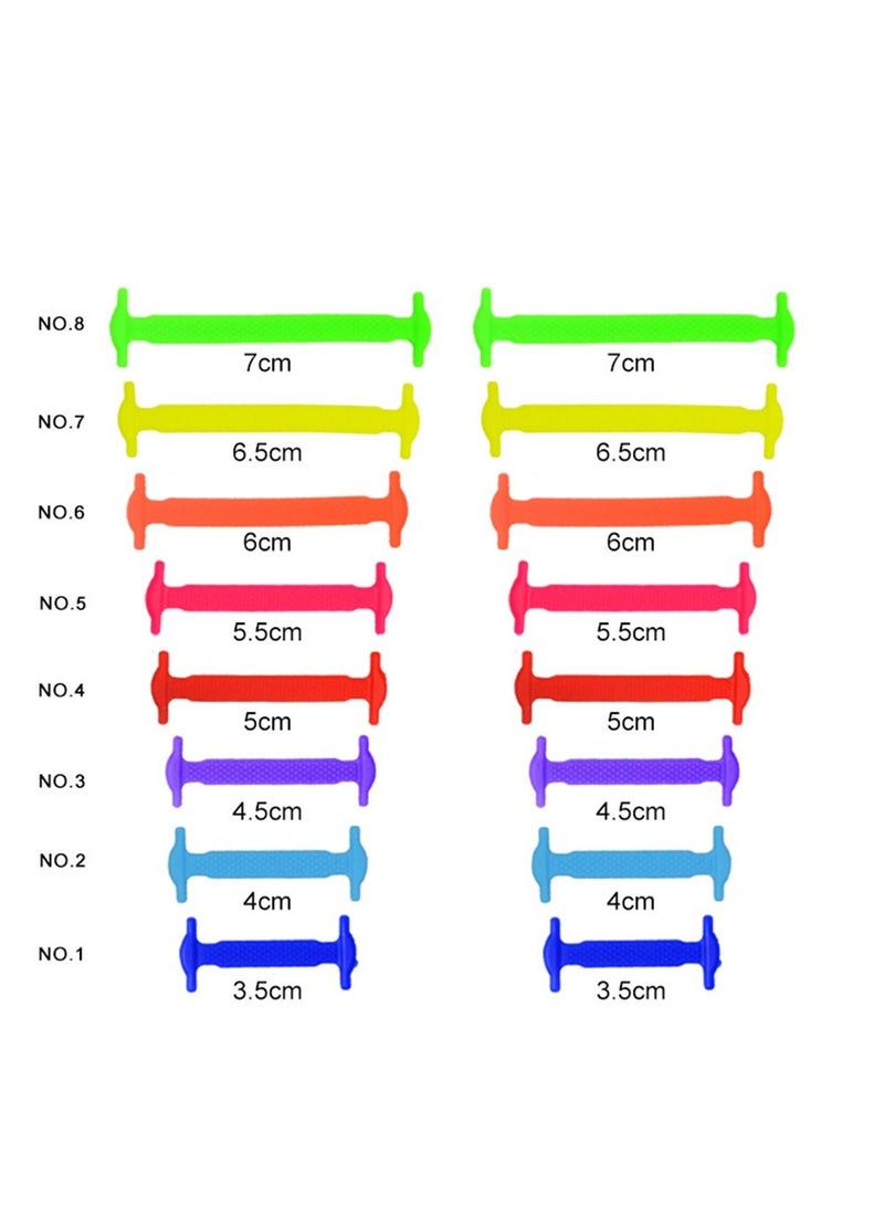 سيوسي أربطة أحذية مطاطية خالية من الربط الكسول 16 قطعة مطاطا ومقاومة للماء بدون أربطة أحذية للأحذية الرياضية أربطة خاصة من المطاط غير المربوط للأطفال والكبار أحذية رياضية أحذية الجري أحذية متنقلة وأحذية عاد - Image 5