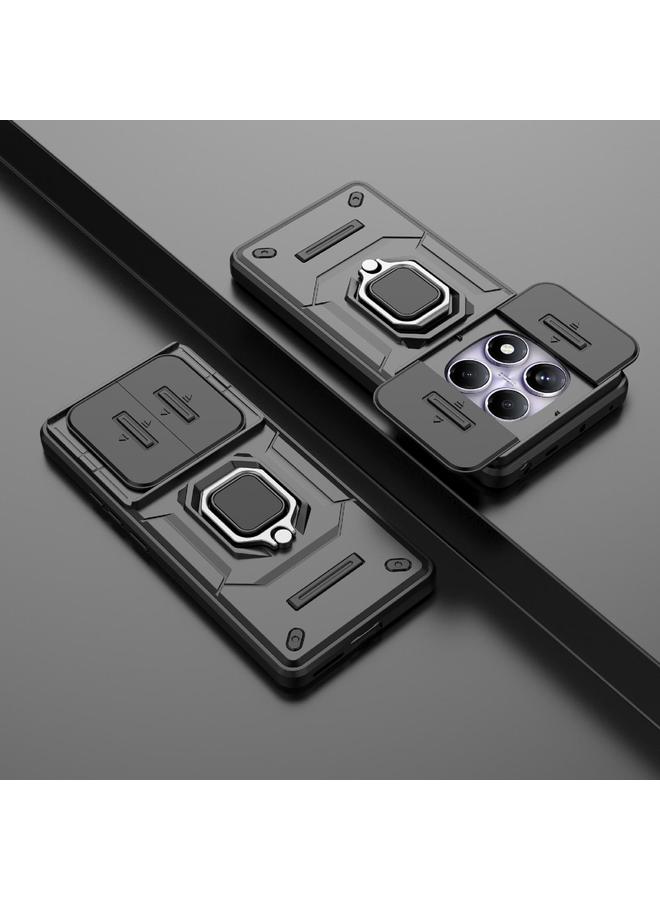 S-TOP Case For Redmi Note 14 Pro 4G Global Sliding Camshield TPU + PC Shockproof Phone Case with Holder - Image 2