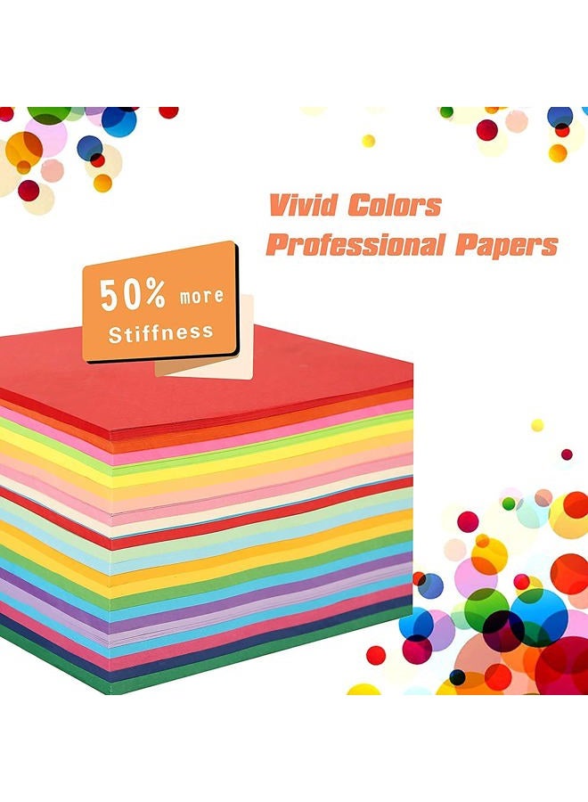 BUBU Origami Paper 6 Inches Square 500 Sheets 20 Vivid Colors Double Sided for Kids & Adults Arts and Crafts Projects - Image 3