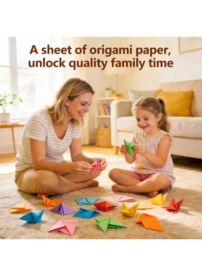 BUBU Origami Paper 6 Inches Square 500 Sheets 20 Vivid Colors Double Sided for Kids & Adults Arts and Crafts Projects - Image 4