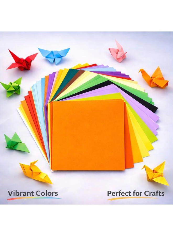 BUBU Origami Paper 6 Inches Square 500 Sheets 20 Vivid Colors Double Sided for Kids & Adults Arts and Crafts Projects - Image 2