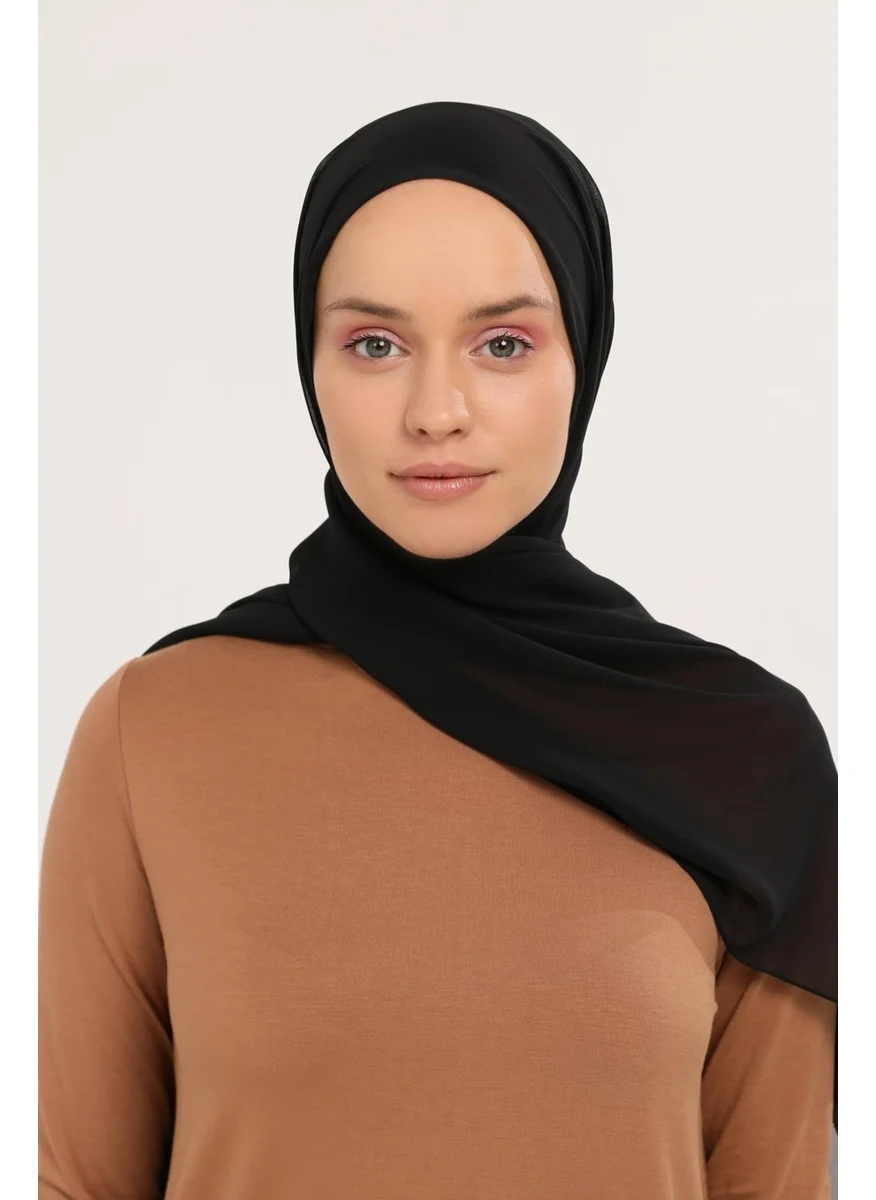 التوبة Ready Practical Luxury Snap-on Elastic Bonnet Chiffon Shawl