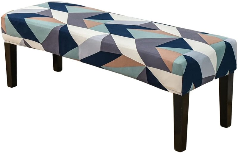 Street27® Printed High Stretch Bench Seat Cushion Slipcovers Washable Removeable Rectangular Bench Cover Furniture Protector Dining Chair Slipcovers for Living Room, Bedroom, Kitchen (Pattern21) - Image 1