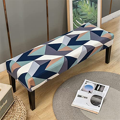 Street27® Printed High Stretch Bench Seat Cushion Slipcovers Washable Removeable Rectangular Bench Cover Furniture Protector Dining Chair Slipcovers for Living Room, Bedroom, Kitchen (Pattern21) - Image 3