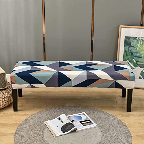 Street27® Printed High Stretch Bench Seat Cushion Slipcovers Washable Removeable Rectangular Bench Cover Furniture Protector Dining Chair Slipcovers for Living Room, Bedroom, Kitchen (Pattern21) - Image 4