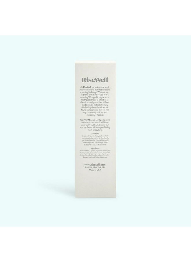 RiseWell - RiseWell Mineral Toothpaste - Hydroxyapatite Flavorless Toothpaste - Unflavored Toothpaste - Made in USA, Naturally Whitens, No Added Fluoride, SLS Free Toothpaste - Made by Dentist Toothpaste, 3.4 Oz - Image 1