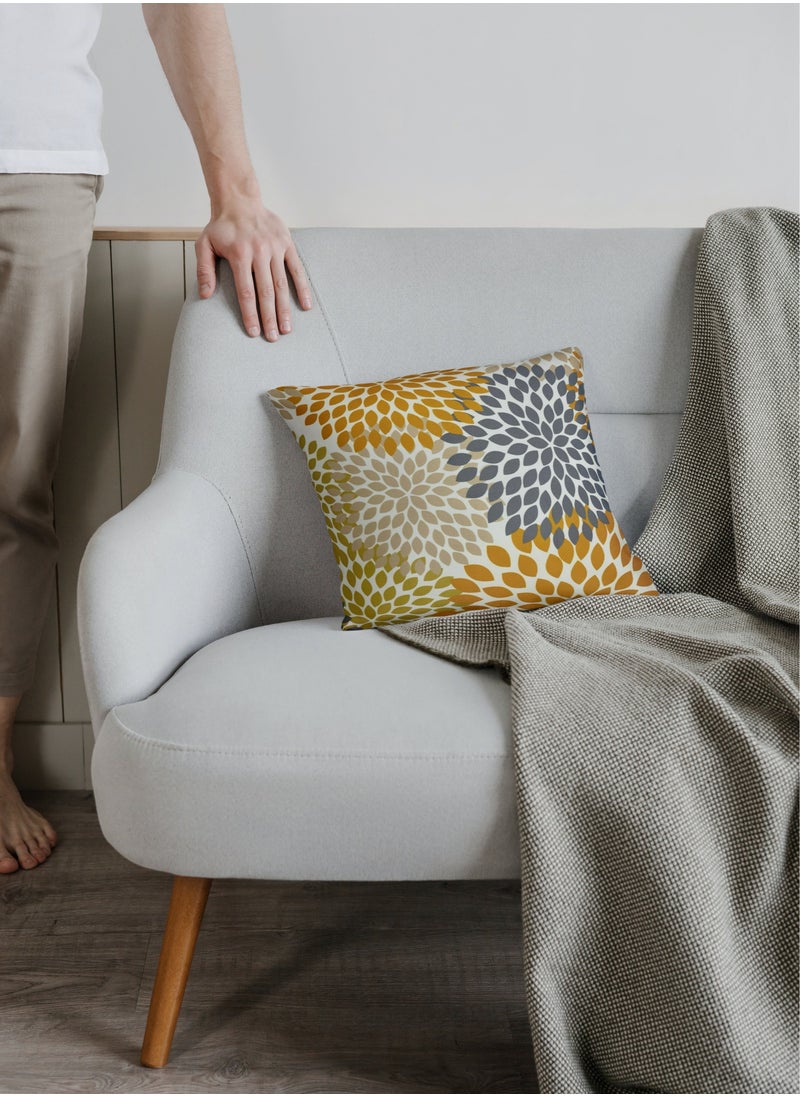 AL-HRAER Luxury Cotton Sofa Cushion Cover with A Durable Fabric With A Soft And Comfortable Texture With Floral Leaf Designs And Decent Colors On All Decors 45X45 cm  - Image 3