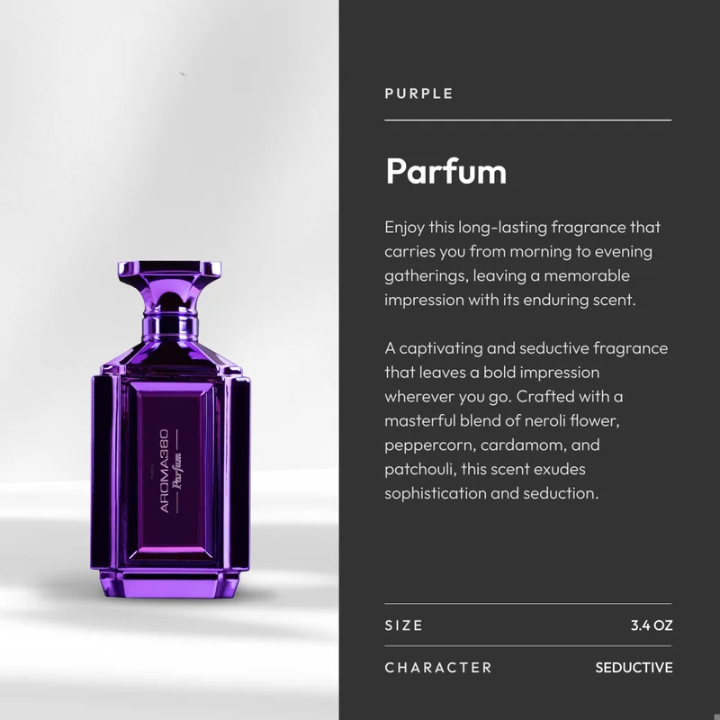 أروما 360  عطر بربل للجنسين ممتد المفعول - نيرولي، باتشولي، فلفل وهيل - خالي من منتجات الحيوان - سعة 100 مل