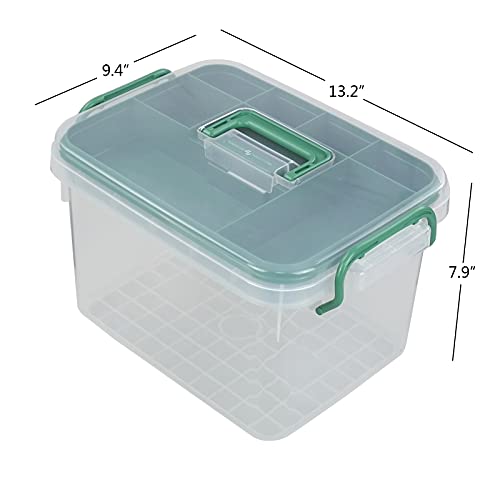 Qskely 1-Pack Clear Storage Box Container, Family First Aid Box Medicine Box Organizer - Image 2