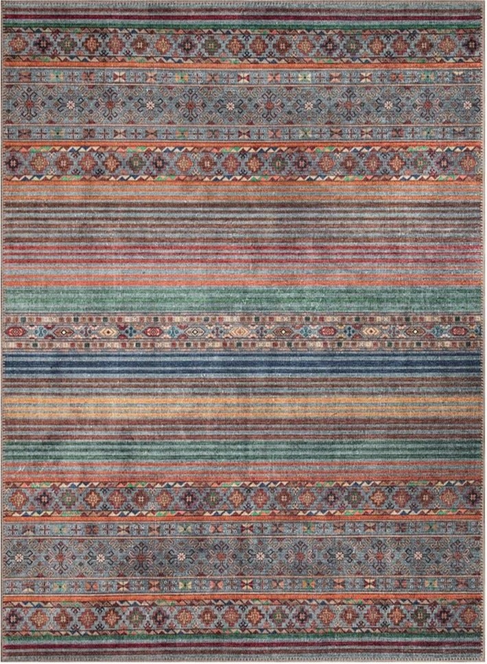 dida-cosmos Machine Washable Area Rugs with Non-Slip Backing, Ideal for Hallway, Living Room, Bedroom, Kitchen and Laundry Room, Vintage Moroccan and Low Pile Rug，160*230cm，dida-cosmos Machine Washable Area Rugs with Non-Slip Backing, Ideal for Hallway, Living Room, Bedroom, Kitchen and Laundry Room, Vintage Moroccan and Low Pile Rug，160*230cm - Image 5