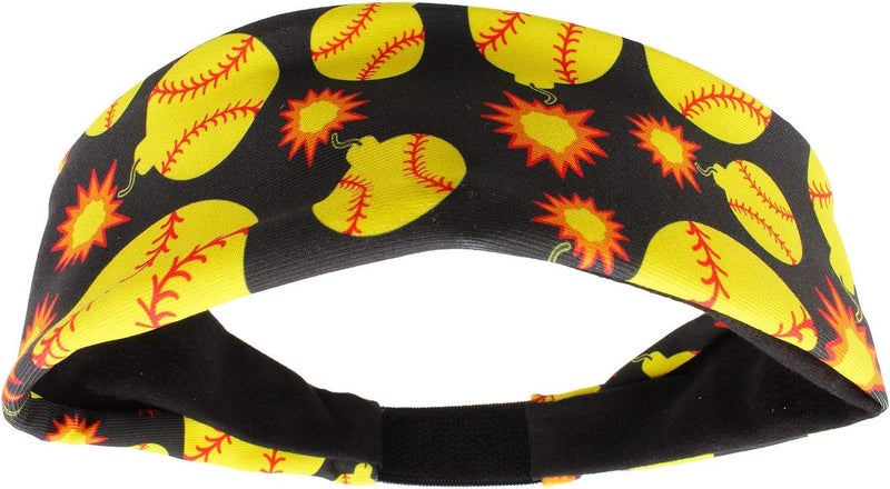 MadSportsStuff رباط رأس بومبر سوفتبول مع شعارات قنابل سوفتبول - Image 1