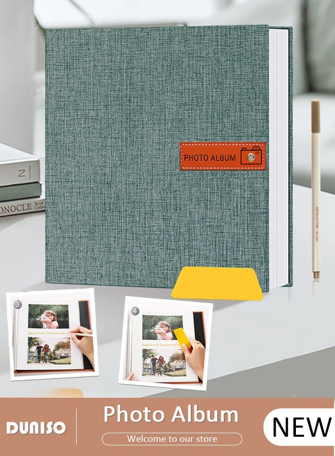 DUNISO 120 Pockets Simple Photo Album for 3-10 Inches Photos Portable Photo Album for Family Wedding Boys Girls - Image 1