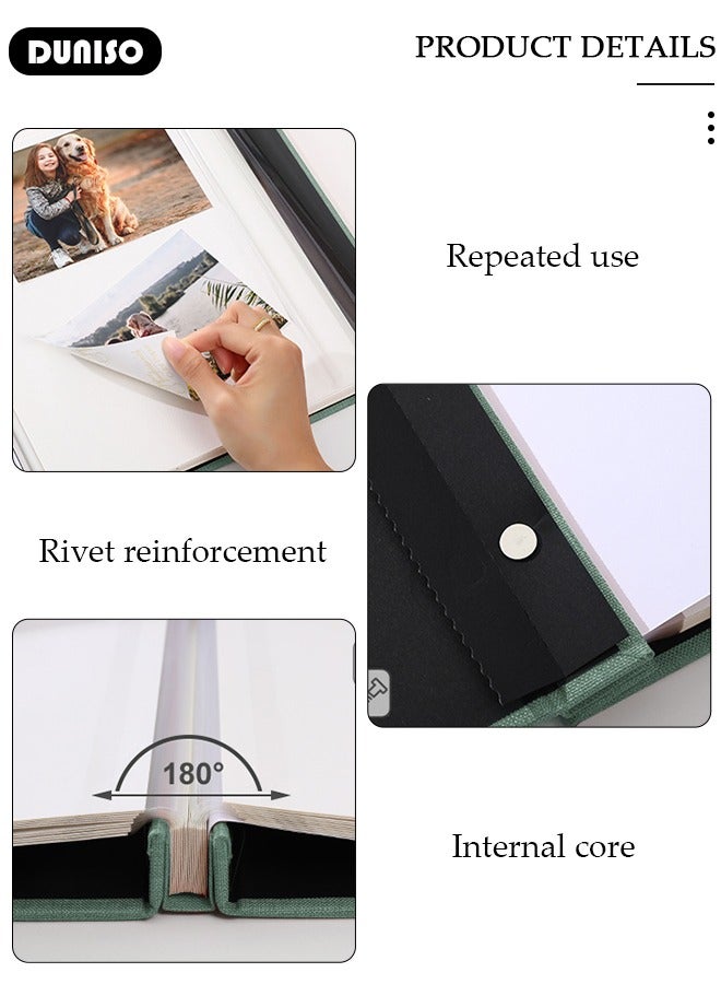 DUNISO 120 Pockets Simple Photo Album for 3-10 Inches Photos Portable Photo Album for Family Wedding Boys Girls - Image 3
