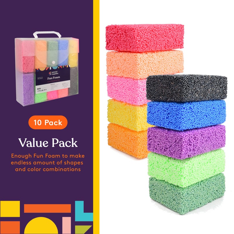 Special Supplies Fun Foam Modeling Foam Beads Play Kit, Childrenâ€™s Educational Clay for Arts Crafts Kindergarten, Preschool Kids Toys Develop Creativity, Motor Skills (10) - Image 3