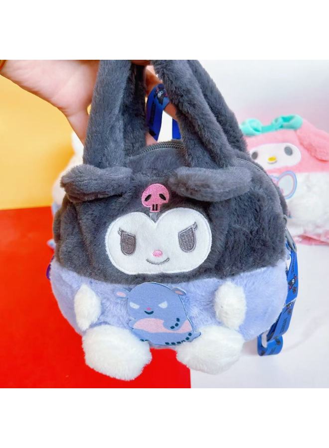 Sanrio Handbag Cartoon Kulomi Plush Toy Girl Handbag Doll Machine Doll Change Crossbody Bag-Specifications:Kt Cat Shoulder Bag  - Image 4