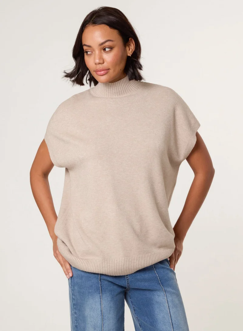 بلو فانيلا كنزة فضفاضة بلا أكمام