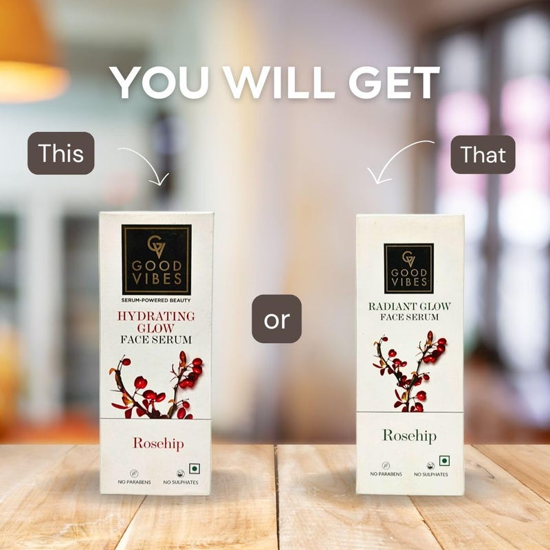 Good Vibes Rosehip Face Serum | Hydrating & Nourishing Formula for Smooth, Even Skin | Rich in Antioxidants & Natural Oils | Lightweight, Non-Greasy | No Parabens or Sulphates | 1.01 Fl Oz (30ml) - Image 4