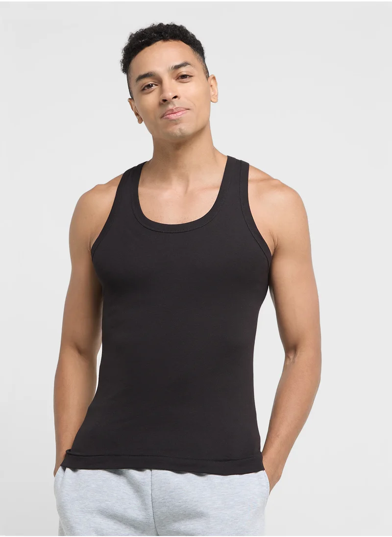 Seventy Five Basics Pack of 3 Ribbed Vest