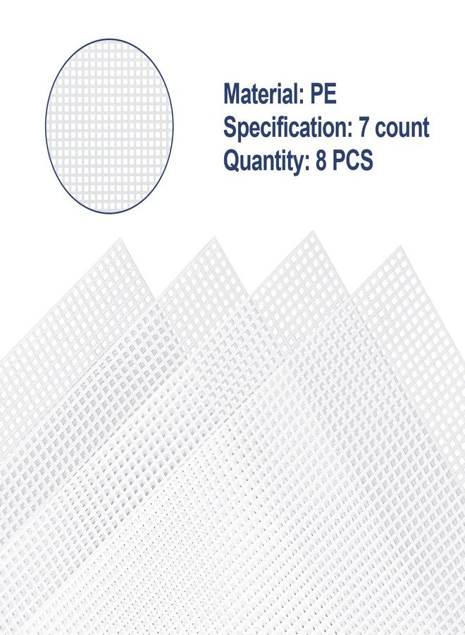 Caydo 8 Pieces 7 Count Plastic Canvas Sheets, Plastic Mesh Sheet for Cross Stitch, Making Aquarium Dividers, Knit Crochet Projects, 10.5 x 13.5 Inch - Image 3