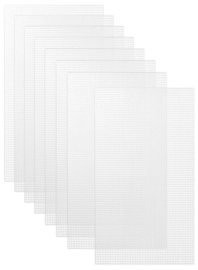Caydo 8 Pieces 7 Count Plastic Canvas Sheets, Plastic Mesh Sheet for Cross Stitch, Making Aquarium Dividers, Knit Crochet Projects, 10.5 x 13.5 Inch - Image 1