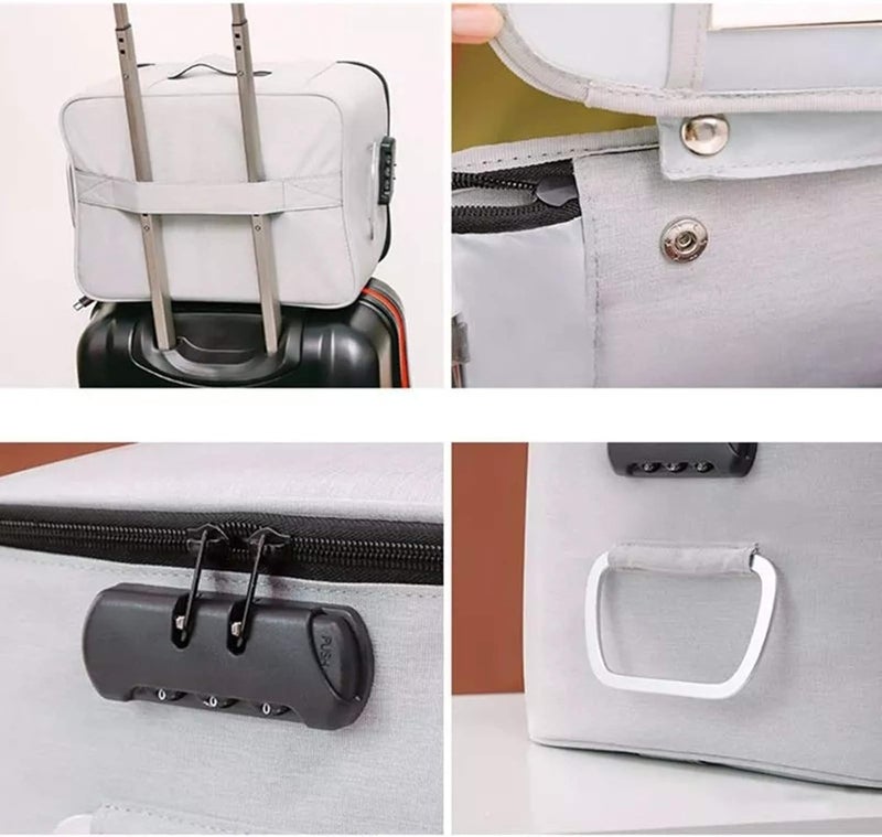 Handcuffs File Box Fireproof Document Storage Organizer with Lock & Tab Inserts, Portable Home Office File Cabinet with Handle for Hanging Letter/Legal Folder (Black) - Image 5