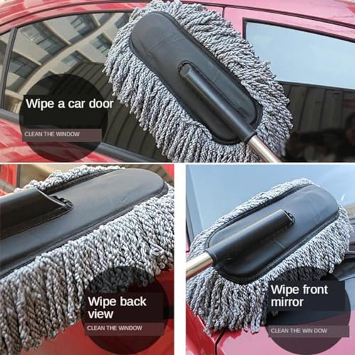 SARTE Soft Microfiber Car Duster with Extendable Handle Car Cleaning Duster Brush for Car Cleaning - Image 4
