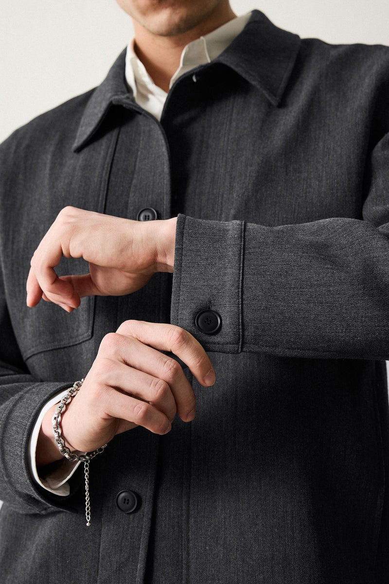 DeFacto Regular Fit Polo Collar Lined Blazer - Image 5