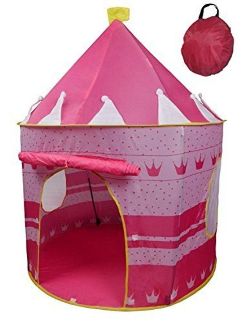 POCO DIVO Crown Princess Castle Girls Outdoor Tent Pink Indoor Play House - Image 3