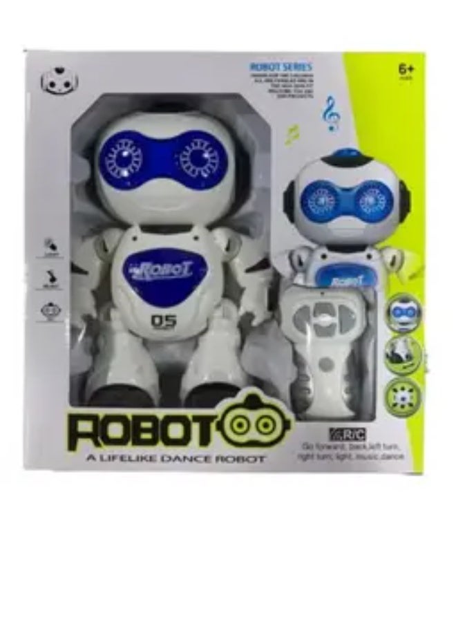 روبوت ذكي مبرمج للتحكم عن بعد, يمشي مع موسيقى وإضاءة