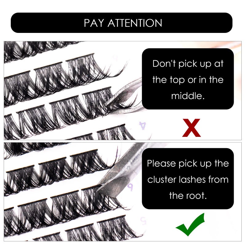 Magnetic SL Cluster Lashes 72 Individual Lashes Clusters Eyelash Extensions False Eyelashes DIY Lash Extension Kit Reusable False Eyelashes Natural Look Mix 10-16mm-DM01 - Image 4