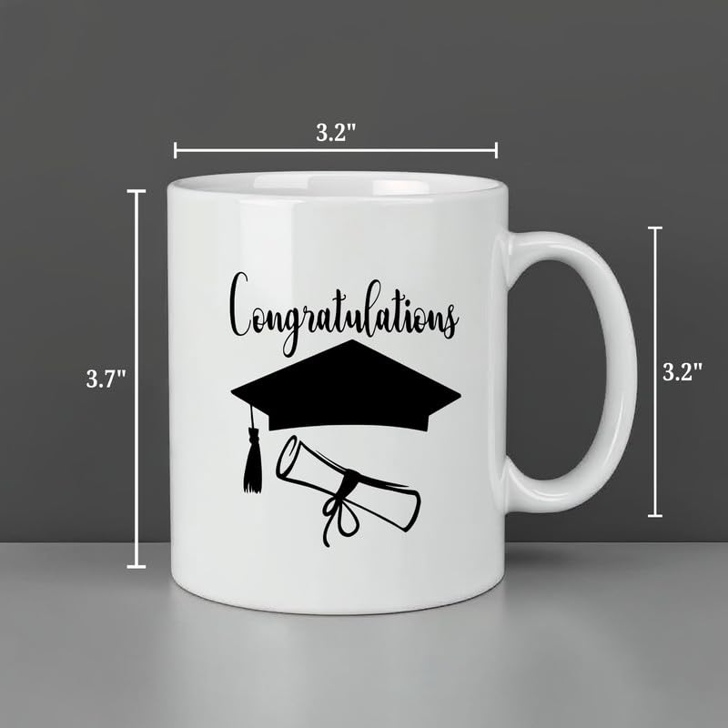 KNITROOT Ceramic Coffee Mug Microwave Safe Congratulations Print Premium Ceramic Mug Tea Mug Milk Mug Cup for Gift Best Return Gift Best Gift White Mug 250ml85oz - Image 3