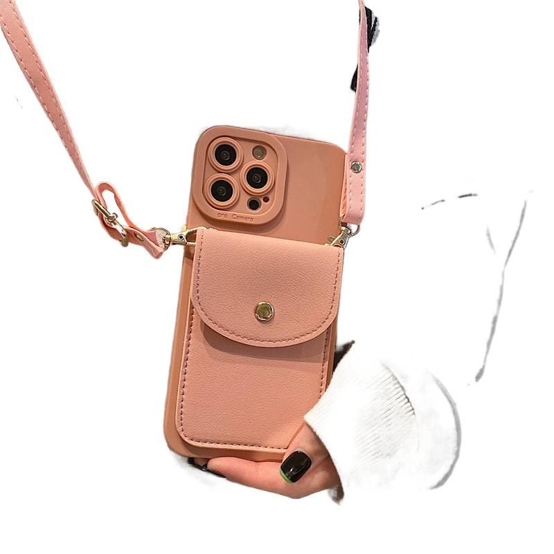 غطاء واقي | حامل بطاقات | حمالة كتف متقاطعة | أحمر | مقاوم للصدمات لـ iPhone 12 Pro Max | سيليكون - Image 4
