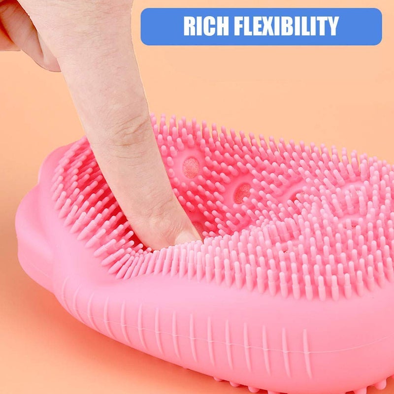 JRT Silicone Brush for Shower Silicone Bath Body Brush Silicone Scrubber Double-Sided Silicone Sponge Bath Brush (Pack of 1) - Image 4