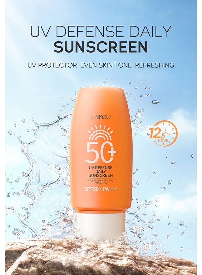 Laikou UV Defense Daily Sunscreen SPF50+ PA+++ Whitening Sunscreen Cream Isolating Sunscreen Lotion Brightening And Refreshing - Image 2