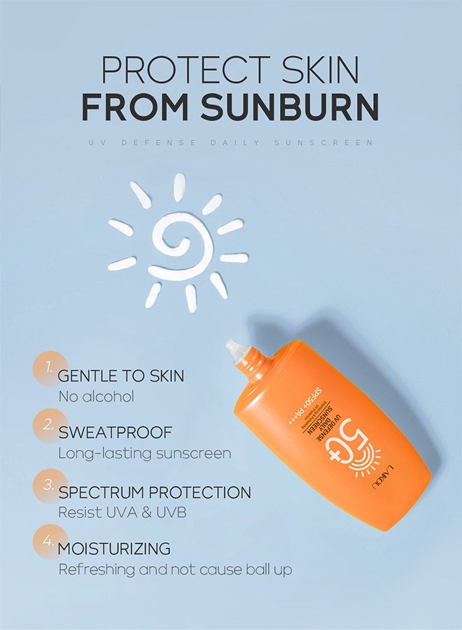 Laikou UV Defense Daily Sunscreen SPF50+ PA+++ Whitening Sunscreen Cream Isolating Sunscreen Lotion Brightening And Refreshing - Image 5