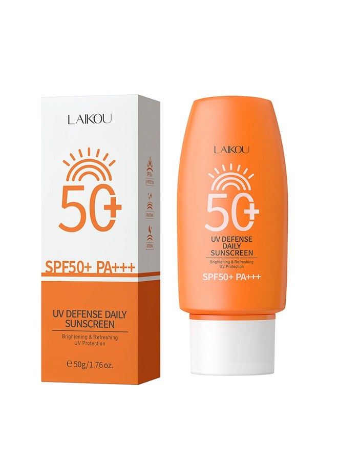 Laikou UV Defense Daily Sunscreen SPF50+ PA+++ Whitening Sunscreen Cream Isolating Sunscreen Lotion Brightening And Refreshing - Image 1