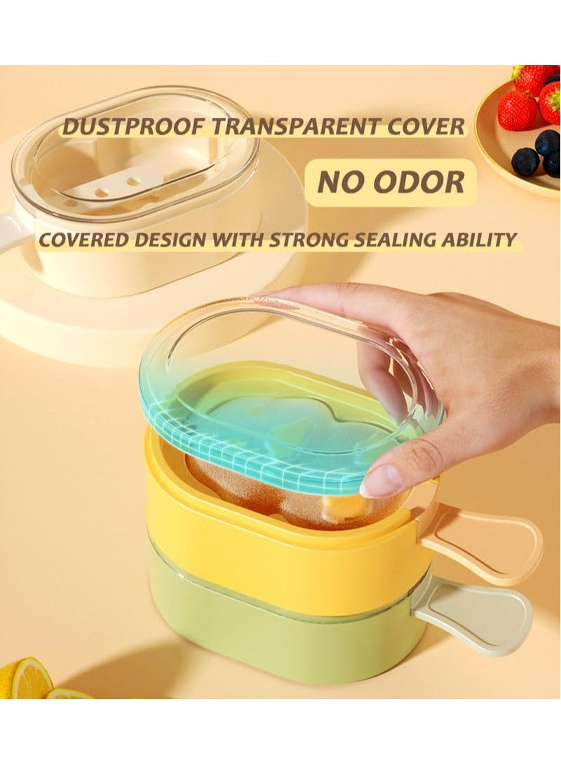 SYOSI New Creative Multi Layer Ice Cream Molds, Multi-Layer Ice Cream Mold, Ice Pop Molds With Sticks, Three  Reusable Popsicle Molds Layers Popsicle Silicone Molds, Easy Release Ice Cream Cakesicle Molds - Image 5