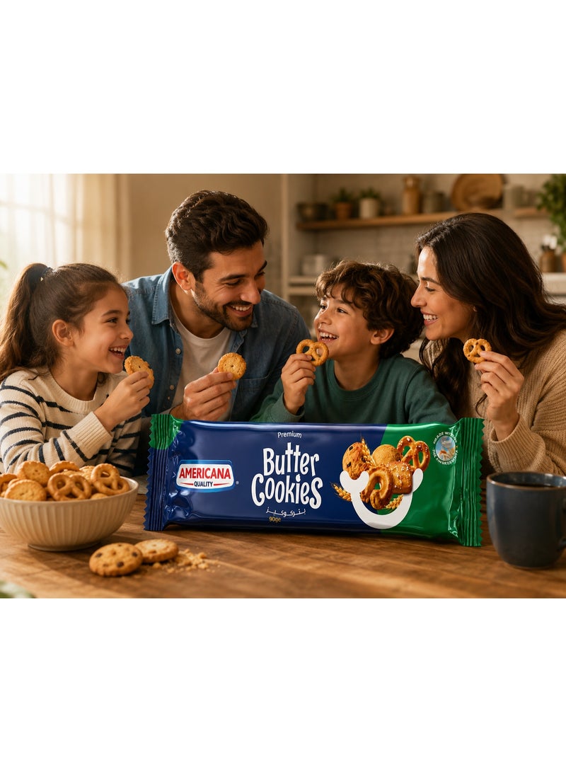 Americana Quality Premium Butter Cookies, Rich Buttery Flavor, Crispy Baked Cookies, Perfect Tea Time Snack, 100g Pack - Image 3
