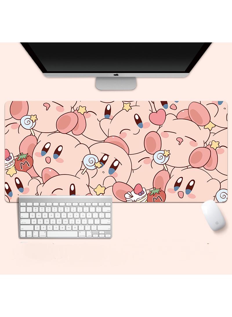 Y&D Kirby Gaming Mouse Pad Extended Large Mat Desk Pad Stitched Edges Mousepad Long Mouse Pad And Non-Slip Rubber Base Mice Pad 800X300X4mm