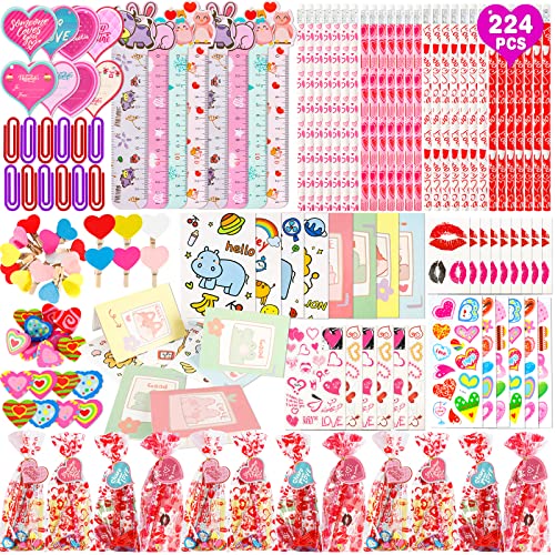 Thuodo 28 Pack Valentines Day Stationery Set for Kids Valentines Day Gift Card School Classroom Exchange Gifts Party Favors Supplies - Image 1