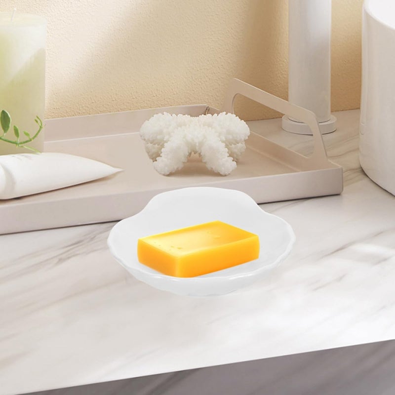 Generic Shell Soap Dish and Bar Soap Holder Tray 2pcs Acrylic 10cm Small for Hotel and Home Shower Use - Image 4