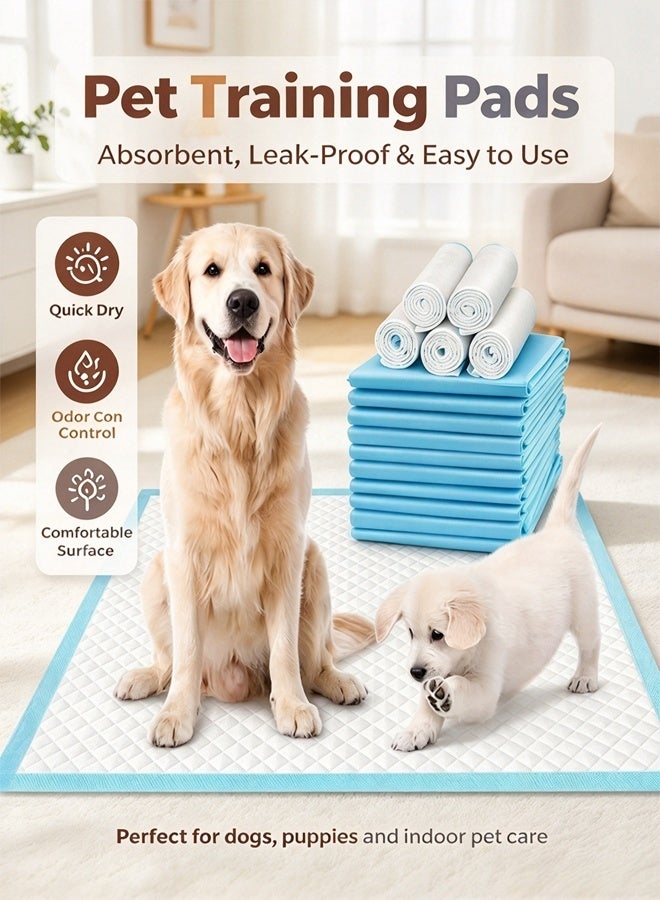 Pet Training Pads, Super Absorbent & Leak-Proof Puppy Pee Pads with Quick-Dry Surface & Odor Control, 6-Layer SAP Polymer Disposable Dog Mats for Potty Training, Indoor, Travel & Outdoor - Image 1