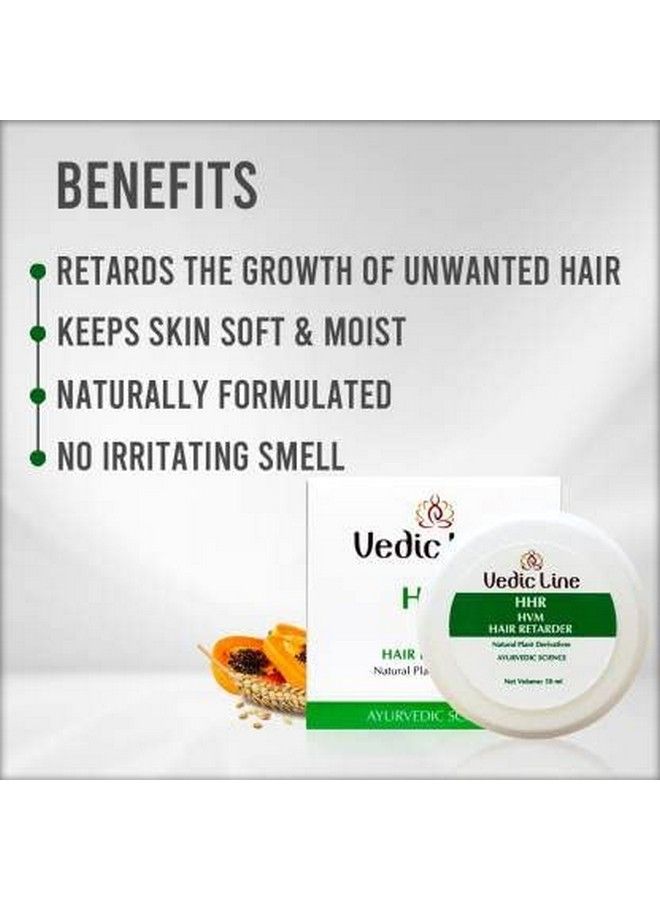 Vedicline كريم تأخير الشعر Hhr مع زيت جنين القمح ومسحوق الباباين لبشرة خالية من الشعر 50 مل (عبوة من 2) 100 مل - Image 3