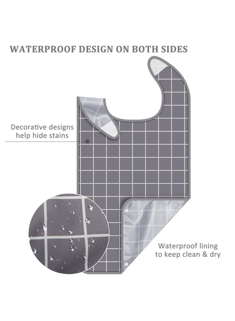 Winner Adult Bibs For Eating Waterproof Clothing Protector With Detachable Crumb Catcher Adult Bibs For Women And Men - Image 3