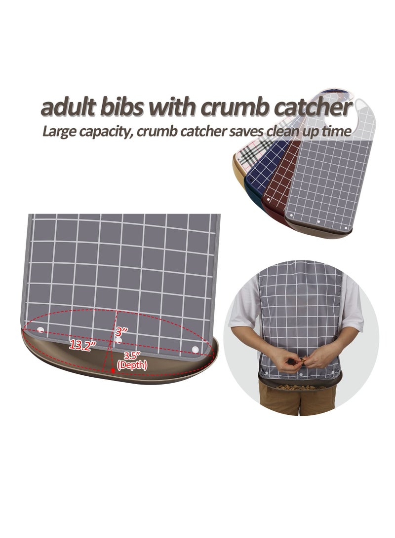 Winner Adult Bibs For Eating Waterproof Clothing Protector With Detachable Crumb Catcher Adult Bibs For Women And Men - Image 4