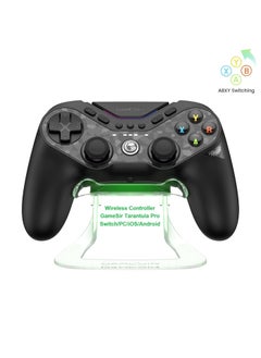 Classic Gamepad GameSir Tarantula Pro Wireless Controller for Switch/PC/iOS/Android with Charging Dock, Bluetooth 2.4G Wired Controller with Anti-Drift TMR Sticks, 9 Mappable ons, RGB Lighting,1200m